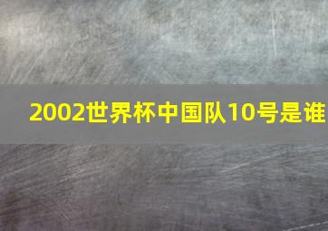 2002世界杯中国队10号是谁