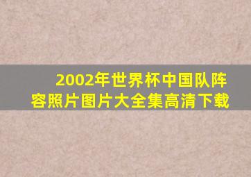 2002年世界杯中国队阵容照片图片大全集高清下载