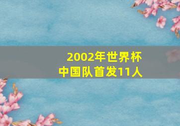 2002年世界杯中国队首发11人