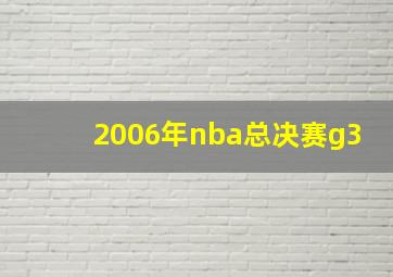 2006年nba总决赛g3