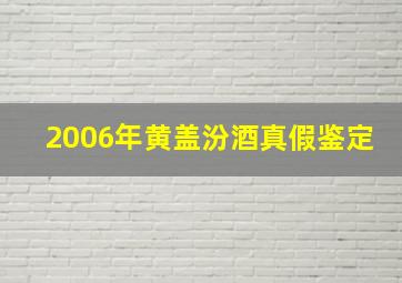 2006年黄盖汾酒真假鉴定