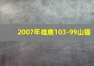 2007年雄鹿103-99山猫