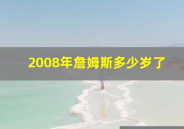 2008年詹姆斯多少岁了