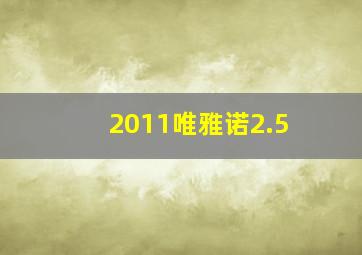 2011唯雅诺2.5