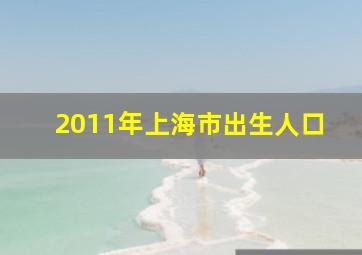 2011年上海市出生人口