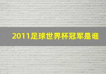 2011足球世界杯冠军是谁