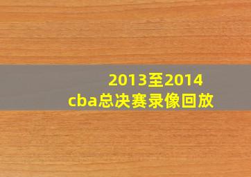 2013至2014cba总决赛录像回放