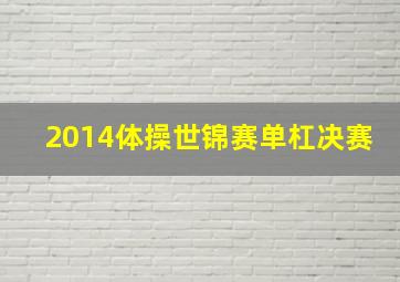 2014体操世锦赛单杠决赛