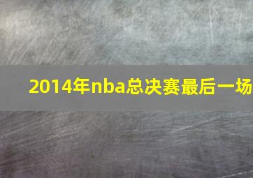 2014年nba总决赛最后一场