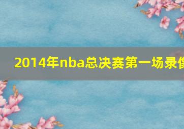 2014年nba总决赛第一场录像