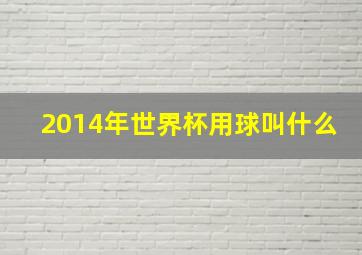 2014年世界杯用球叫什么