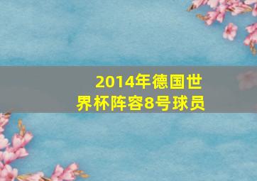 2014年德国世界杯阵容8号球员