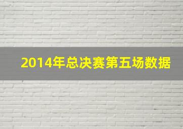 2014年总决赛第五场数据