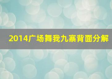 2014广场舞我九寨背面分解