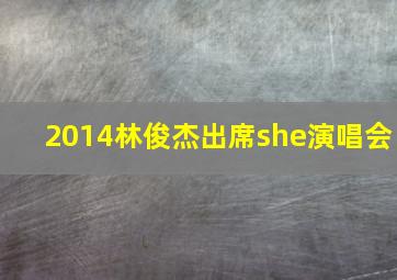 2014林俊杰出席she演唱会