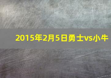 2015年2月5日勇士vs小牛