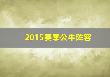 2015赛季公牛阵容