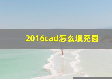 2016cad怎么填充圆