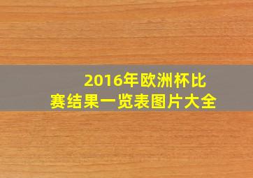 2016年欧洲杯比赛结果一览表图片大全