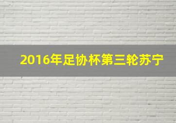 2016年足协杯第三轮苏宁