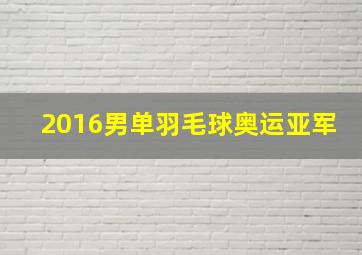 2016男单羽毛球奥运亚军