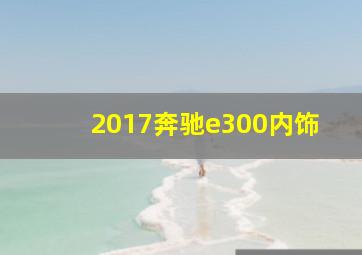 2017奔驰e300内饰