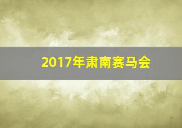 2017年肃南赛马会