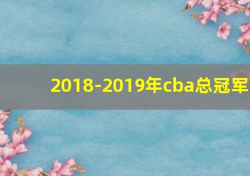 2018-2019年cba总冠军