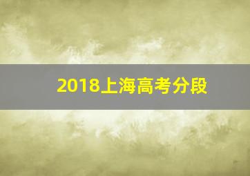 2018上海高考分段