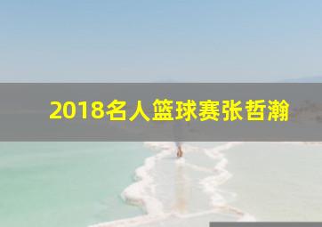 2018名人篮球赛张哲瀚