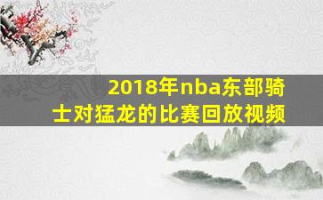 2018年nba东部骑士对猛龙的比赛回放视频