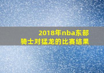 2018年nba东部骑士对猛龙的比赛结果