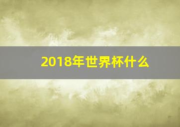 2018年世界杯什么