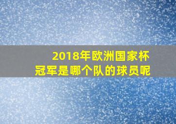 2018年欧洲国家杯冠军是哪个队的球员呢