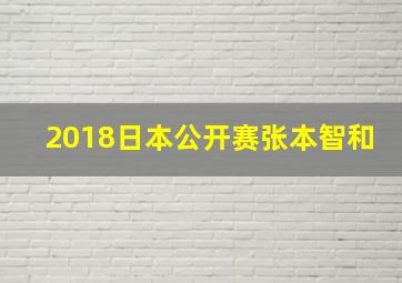 2018日本公开赛张本智和