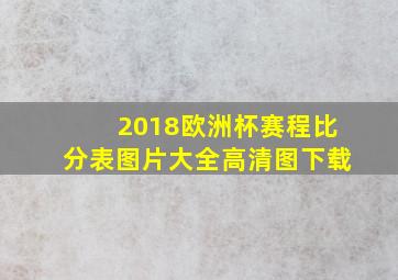 2018欧洲杯赛程比分表图片大全高清图下载