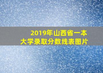 2019年山西省一本大学录取分数线表图片