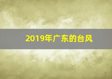 2019年广东的台风