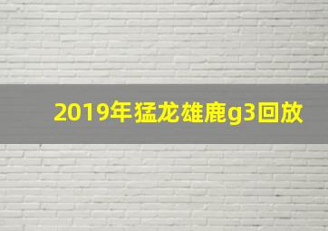 2019年猛龙雄鹿g3回放