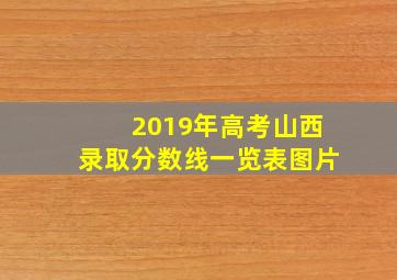 2019年高考山西录取分数线一览表图片