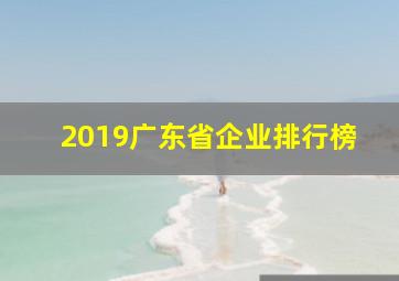 2019广东省企业排行榜