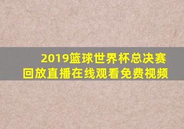 2019篮球世界杯总决赛回放直播在线观看免费视频