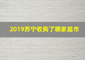 2019苏宁收购了哪家超市