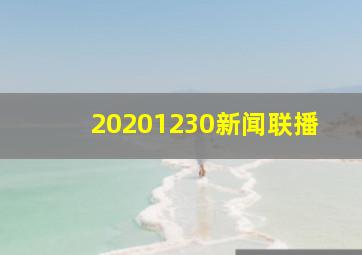 20201230新闻联播