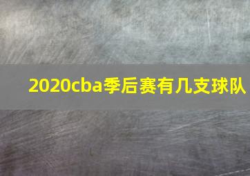 2020cba季后赛有几支球队