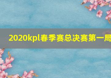 2020kpl春季赛总决赛第一局