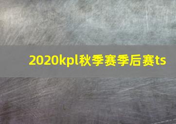 2020kpl秋季赛季后赛ts