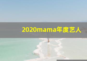 2020mama年度艺人