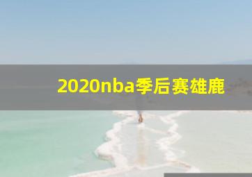 2020nba季后赛雄鹿