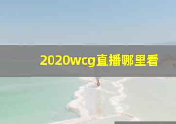 2020wcg直播哪里看